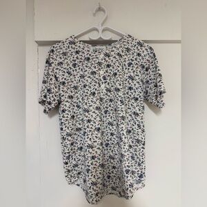 Chic White Floral Blouse